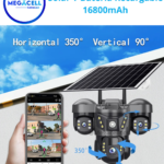 Camara Triple con panel Solar y Bateria Interna